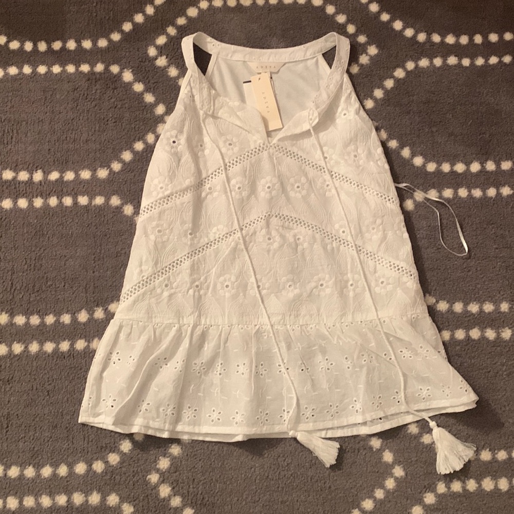 TAGS!!!! Never worn, white designed top